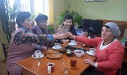 Elderly people celebrate the Old New Year in the Hanganak office